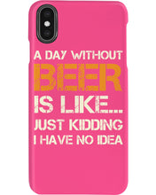 Load image into Gallery viewer, A Day Without Beer Is Like Just Kidding I Have No Idea Custom Phone case
