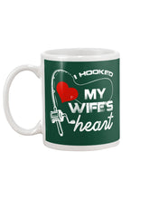 Load image into Gallery viewer, I Hooked My Wifes Heart Gift For Fishing Lovers Mug
