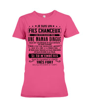 Load image into Gallery viewer, Je Suis Un Fils Chanceux Birthday Gift For Men Ladies Tee
