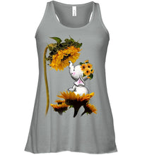 Load image into Gallery viewer, Elephant Sunflower Special Custom Design For Cute Girls Ladies Flowy Tank
