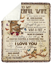 Load image into Gallery viewer, God Blessed The Broken Road Deer Hunting Husband Gift For Wife Sherpa Blanket
