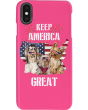 Load image into Gallery viewer, Keep America Great Yorkshire Terrier Gift For Dog Lovers Phone case
