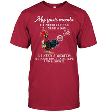 Load image into Gallery viewer, I Need Coffee A Nap A Vacation Duct Tape Hope And A Showel Guys Tee
