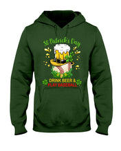 Load image into Gallery viewer, Baseball Drink Beer Day St Patrick's Day Gift For Baseball Lovers Hoodie
