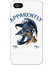 Load image into Gallery viewer, Apparently I Have An Attitude Blue Dragon Phone case

