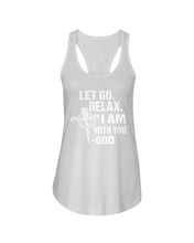 Load image into Gallery viewer, Let You Relax I Am With You Gray Background Ladies Flowy Tank
