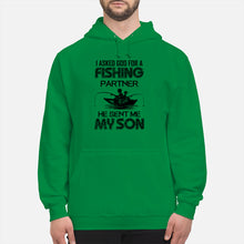Load image into Gallery viewer, God Sent Me My Son As A Fishing Partner   Special Custom Design Hoodie
