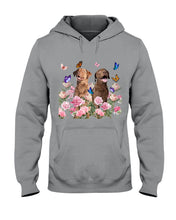 Load image into Gallery viewer, Gift For Dog LoversChesapeake Bay Retriever With Peonies Hoodie
