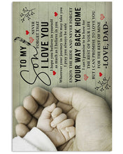 Load image into Gallery viewer, Gift For  Son  Never Forget That I Love You Custom Design Vertical Poster
