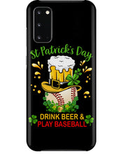 Load image into Gallery viewer, Baseball Drink Beer Day St Patrick's Day Gift For Baseball Lovers Phone case
