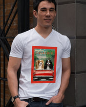Load image into Gallery viewer, Cavalier Happy Holiday Gift For Dog Lovers Guys V-Neck
