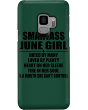 Load image into Gallery viewer, Birthday Gift For Smartass June GirlHeart On Her Sleeve Phone case

