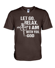 Load image into Gallery viewer, Let You Relax I Am With You Gray Background Guys V-Neck
