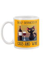 Load image into Gallery viewer, Easily Distracted By Cats And Wine Special Custom Design Mug
