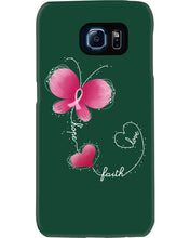 Load image into Gallery viewer, Faith Butterfly Breast Cancer Awareness Custom Design Phone case
