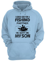 Load image into Gallery viewer, God Sent Me My Son As A Fishing Partner   Special Custom Design Hoodie
