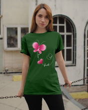 Load image into Gallery viewer, Faith Butterfly Breast Cancer Awareness Custom Design Guys Tee
