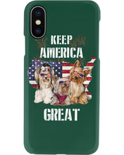 Load image into Gallery viewer, Keep America Great Yorkshire Terrier Gift For Dog Lovers Phone case
