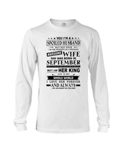 Load image into Gallery viewer, Gift For Husband I'm The Property Of A Freaking Awesome Wife Who Was Born In September Unisex Long Sleeve
