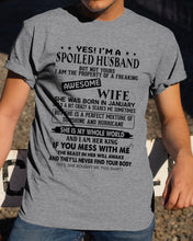 Load image into Gallery viewer, I'm A Spoiled Husband But Not Yours  - Awesome Wife Who Was Born In January Guys Tee
