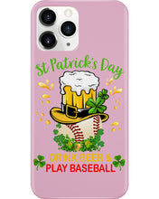 Load image into Gallery viewer, Baseball Drink Beer Day St Patrick's Day Gift For Baseball Lovers Phone case

